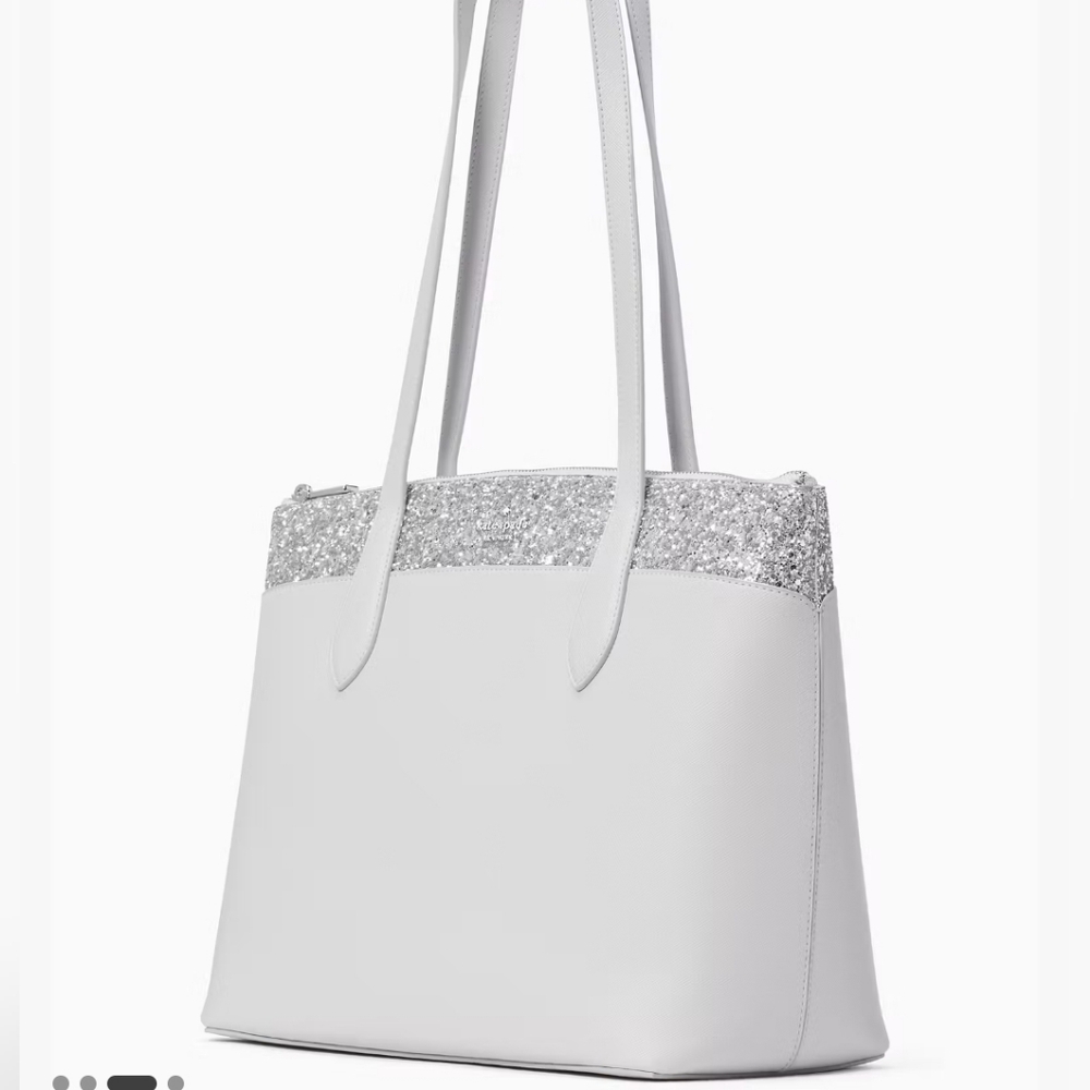 Kate Spade Grey Flash Glitter Tote NWT $359